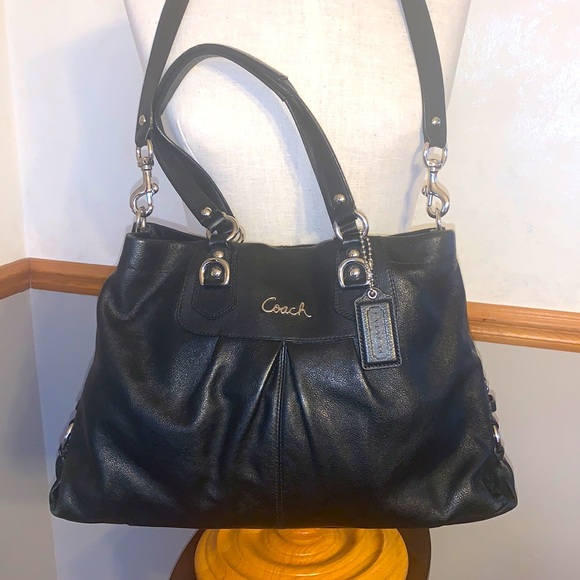 Coach Handbags - Coach Ashley Black Leather Carryall
